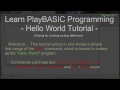 PlayBASIC Tutorial: Hello World - Your First PlayBASIC Program -  2017-02-19