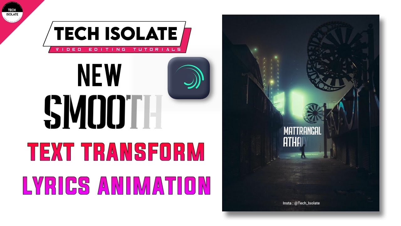 Smooth Text Transform Effect Alight Motion | New Text Animation Video ...