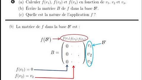 Exercice sur la matrice d
