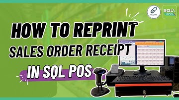 How to reprint sales order receipt in SQL POS System