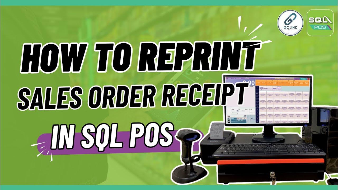 How to reprint sales order receipt YouTube