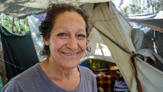 Homeless Woman Shows How She Lives in a Tent