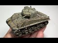 Full video 1:72 M4A3 Sherman Tank - dragon world war 2 American military tank plamodel miature