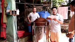 Nồi hơi nấu rượu 40kg gạo lõi đồng lắp đặt tại nhà chú Toại tại Tam Đảo-Vĩnh Phúc