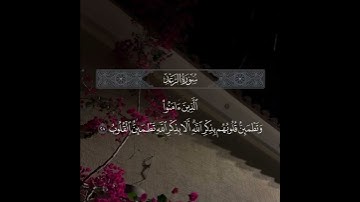 الذين امنوا وتطمئن قلوبهم بذكر الله - سورة الرعد - ياسر الدوسري