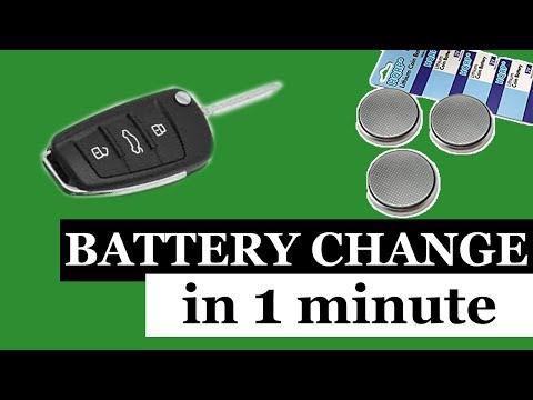 Замена батарейки в ключе  АУДИ А1, А3, А4, А6, Q7 Change the battery