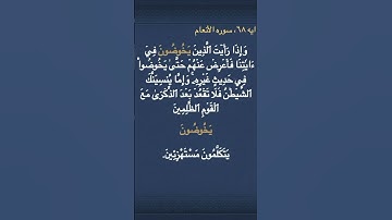 معني (  يَخُوضُونَ  ) في سوره الأنعام