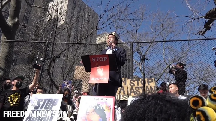 Andrew Yang Speaks of Funding the Police - Crowd chants "Defund The Police"