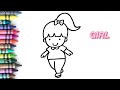 How to draw a Girl | Easy Drawing for Kids | Drawings