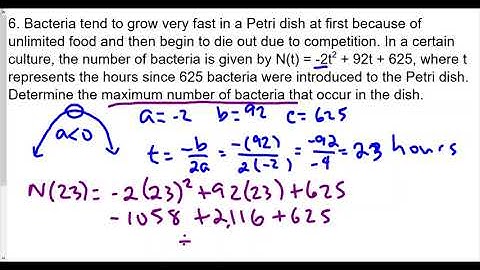 Algebra 2 Quadratic Functions Lesson 9 Modeling with Quadratic Functions HW Review Part 2