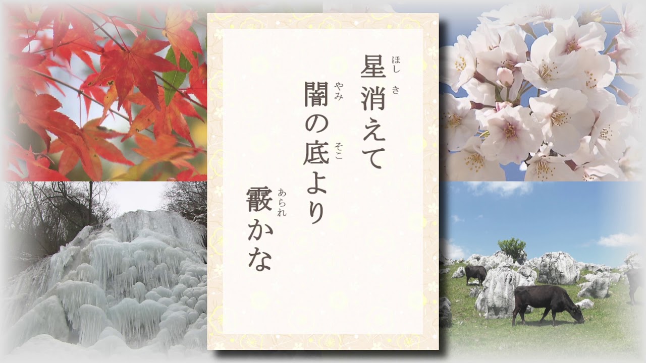 テレビ愛媛 きょうの俳句 星消えて闇の底より霰かな 藤野古白作 17年11月30日放送 No 224 Youtube