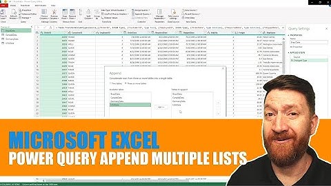 Use Excel Power Query to Create a PivotTable Based on Multiple Lists