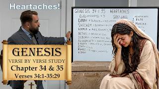 Genesis 34:1 to 35:29 Heartaches #jacob #israel #rachel #dinah #heartache #biblestudy #versebyverse
