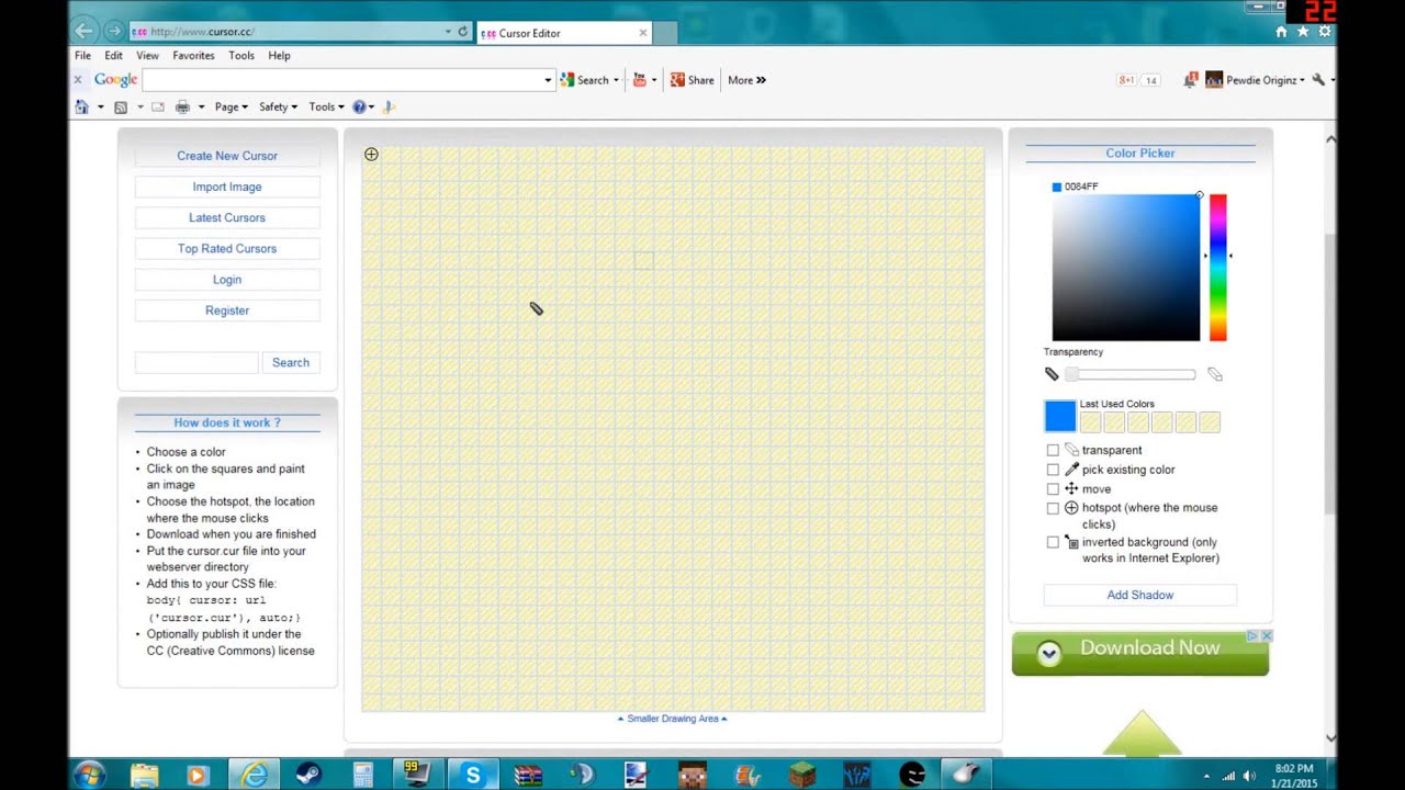 How To Create A Free Custom Mouse Cursor - YouTube
