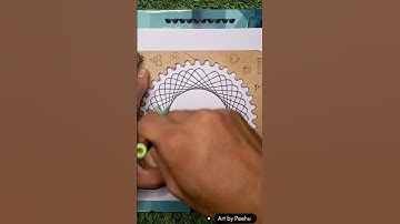 Black ⚫️  colour Gemeotry Shapes design  #spirograph #shorts #satisfyingkinetic #drawing #art