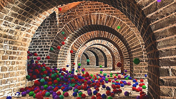 5000 Balls Blender Cycles Rigid Body Simulation Animation