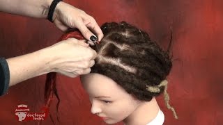 Adding Double Enders to Natural Dreads with Thread- DoctoredLocks.com