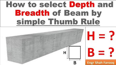 How to select Depth and Breadth of Beam using simple thumb rule | Dimensions of Beam | CivilEngineer