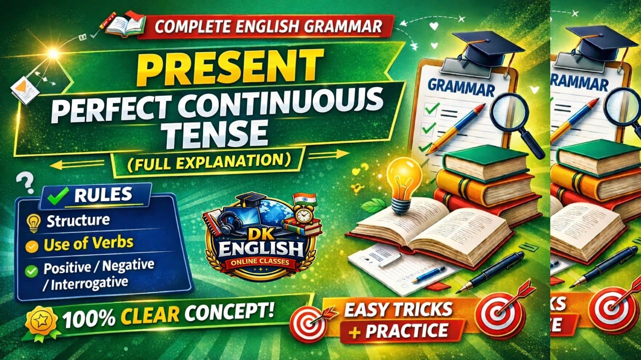 Present Perfect Continuous Tense in Hindi | Rule + Examples | English Grammar