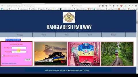Bangladesh RailWay ASP.NET C# project Video