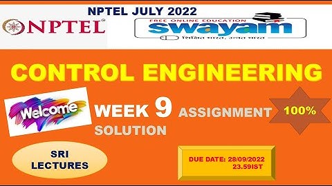 🔥💥WEEK9💥🔥100%💥 CONTROL ENGINEERING  ASSIGNMENT SOLUTION 💥