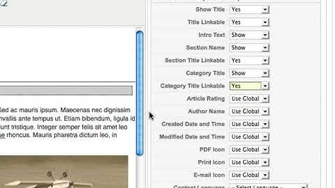 Joomla 1.5 Beginner, Lesson #22: Advanced Parameters