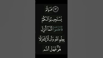 تلاوة خاشعة مؤثرة | سورة هود الآية 14 بصوت عذب يلامس القلوب