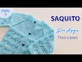 Como tejer un Saquito, abrigo, chambrita paso a paso a dos agujas, palitos o tricot bebe. Parte 1/2