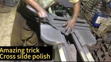 How to make cross silde polish tech lathe working #technology #lathework #hardwork #lathemachine