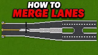 Minecraft Merged Lanes / Roads Tutorial 