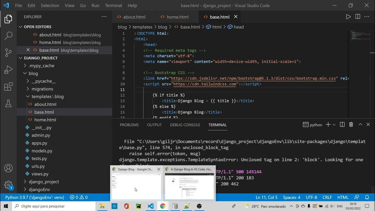 How To Create A Blog in VS Code — PART III — BOOTSTRAP & TAILWIND CSS ...