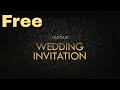 Indian wedding invitation video free with Golden Titles