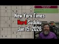 NYT Hard Sudoku Walkthrough Jan 15 2026
