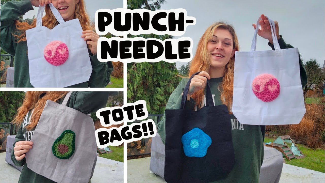 PUNCH NEEDLE TOTE BAG TUTORIAL! A very easy BEGINNERS GUIDE! YouTube
