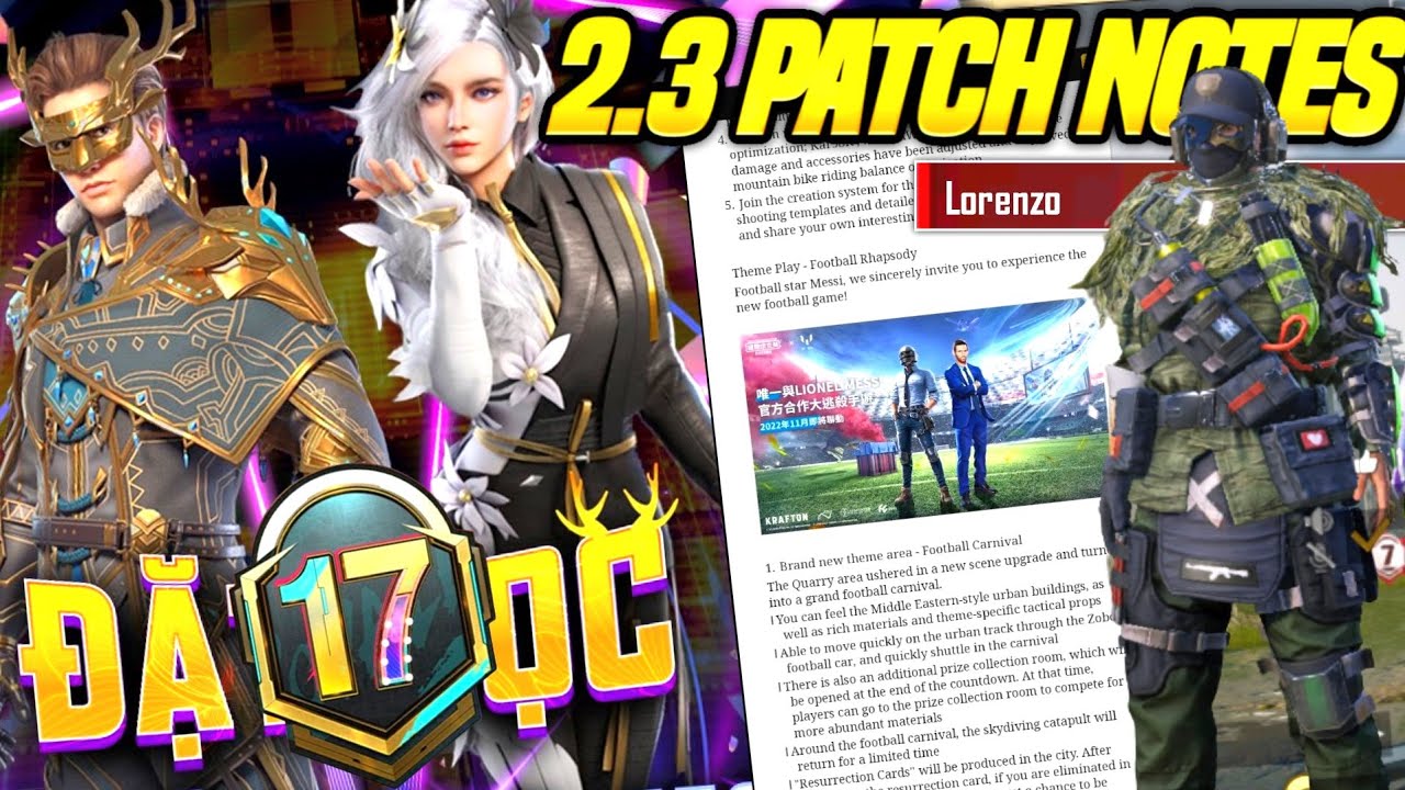 🔥 2.3 UPDATE OFFICIAL PATCH NOTES & RELEASE DATE | NEW CHARACTER | C3S9 ...