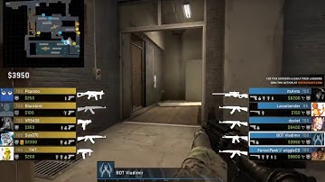 CS:GO Bot takes 4K to Clutch the Round for his Team [Train - Quad Kill]
