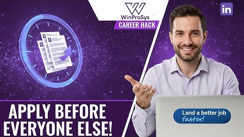 Apply Before Everyone Else! LinkedIn Job Trick That Actually Works | WinProSys Career Hack