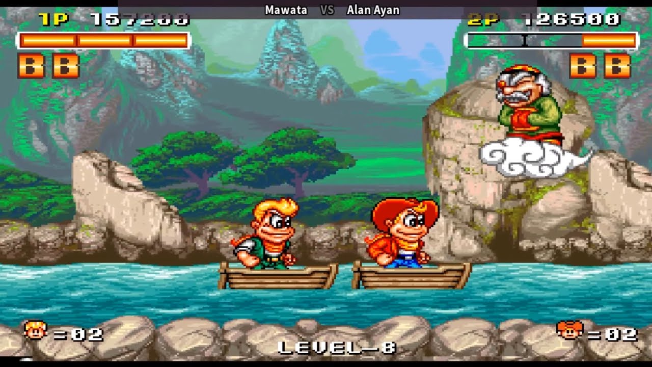 Spinmaster ( Miracle Adventure ) | Fightcade ミラクルアドベンチャ 2 players Full Game (No Death Level-8) 強尼大冒險