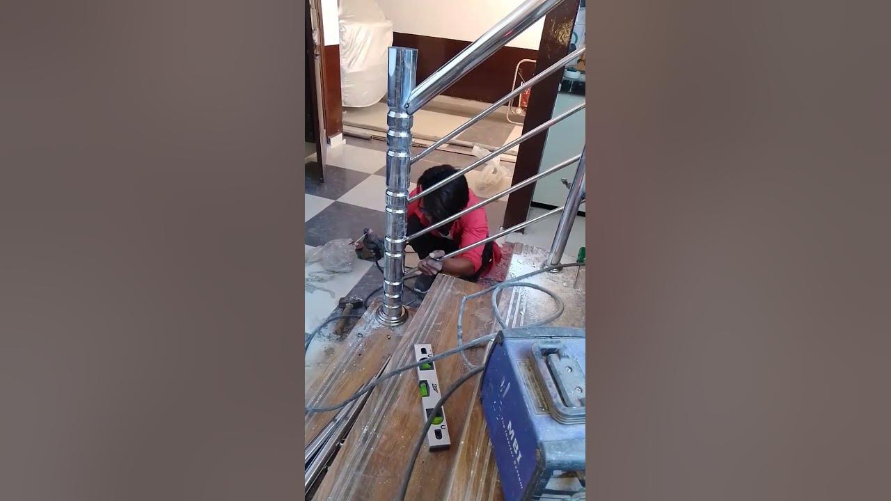 short video SS Steel Jeene ki railing fabrication YouTube