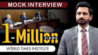 CSS Mock Interview | Muhammad Jawad | World Times Institute | Full Interview