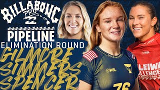 Steph Gilmore, Caity Simmers, Alyssa Spencer | Billabong Pro Pipeline - Elimination Rnd Heat Replay