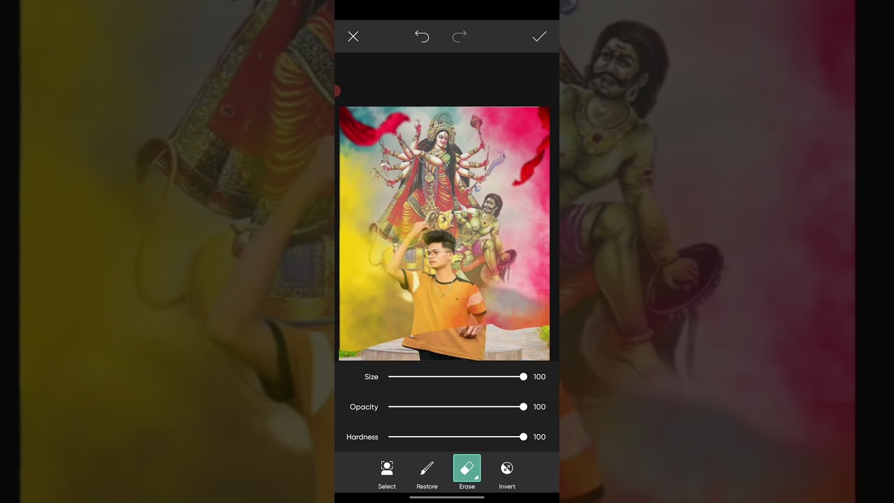 Durga Puja par photo editing 