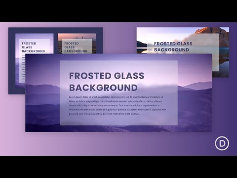 How to Create a Frosted Glass Background Design in Divi