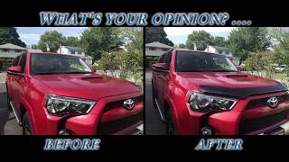 Tired of pebbles scratching up your hood on the highway? this video
shows you how to install a protector / bug shield toyota 4runner trd
off road p...