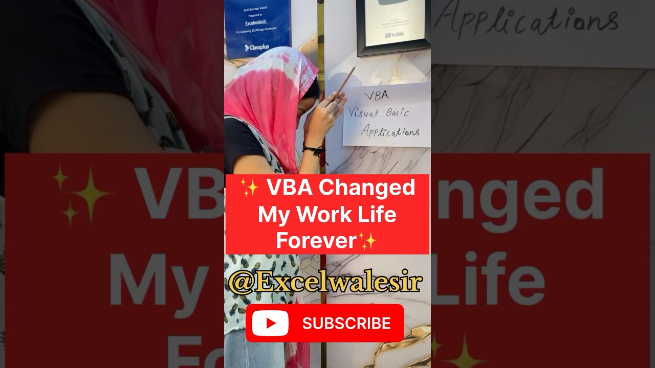💻✨VBA Changed My Work Life Forever | Save Time Like a Pro ⏱️ 
