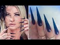 Watch me doing sculpted stiletto gel nails on forms. BenQ light review.