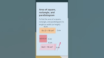 Math for Kids - Area of Rectangle, Square, parallelogram, triangle
