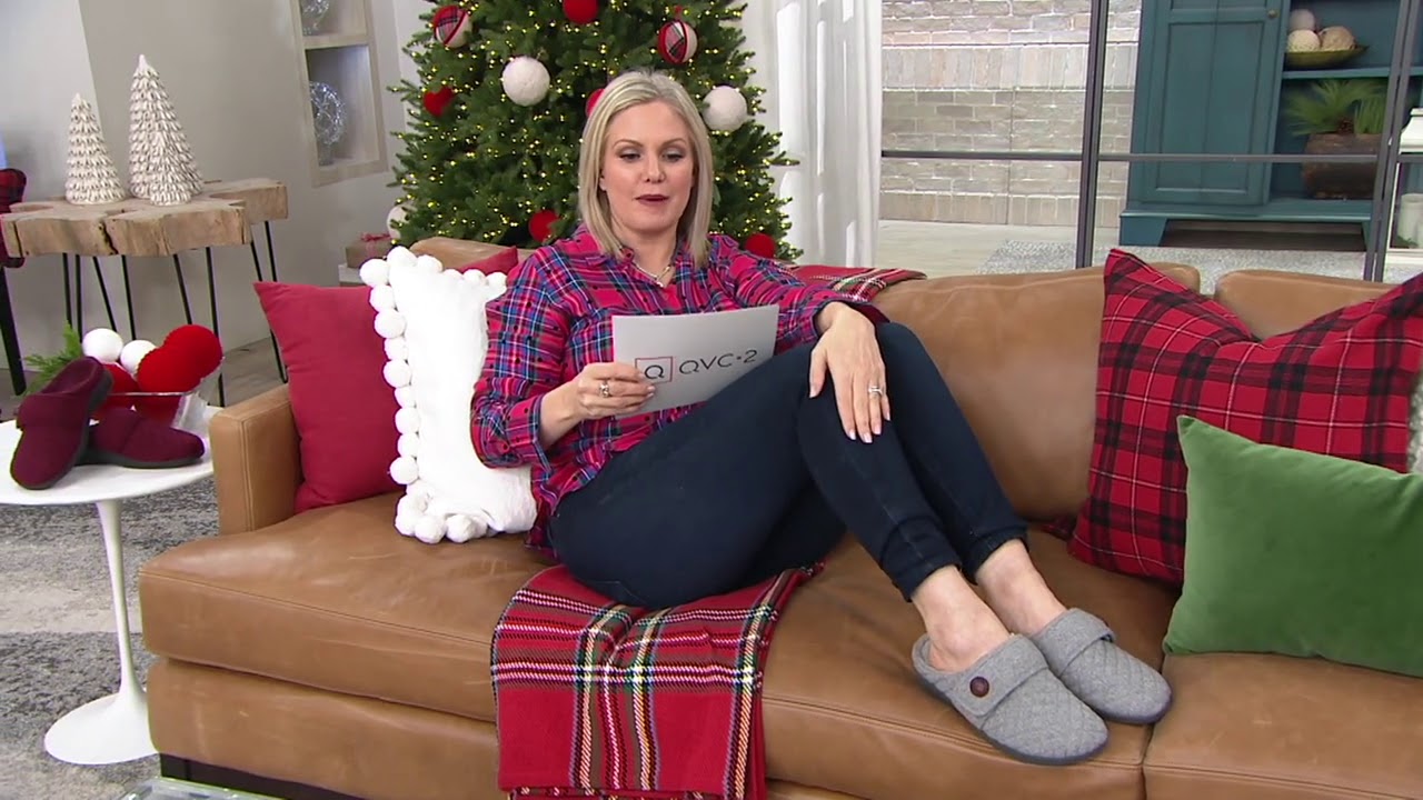 Vionic Quilted Adjustable Strap Slippers - Carlin on QVC - YouTube
