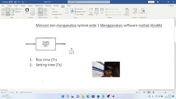 respon time orde 1 dengan matlab