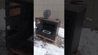 9kW🔥Eforisi efs 3 пічка 48кг ш80г43в67см конфорки духовка дверцята чавун, топка цегла ТЕПЛО БЕЗ ГАЗА